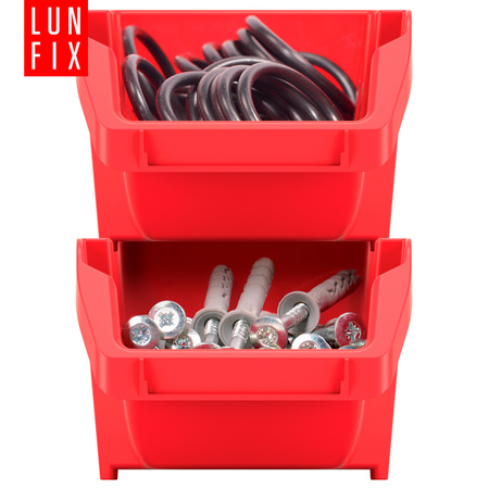 Kontejnery na nářadí červené 198x118x84mm 20ks.