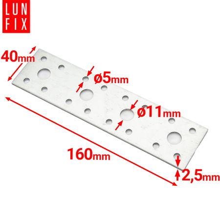 Plochá spojka 160x40x2,5 LP3 1 ks.