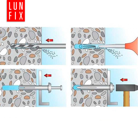 Kovové hmoždinky natloukací 6x50 100ks.
