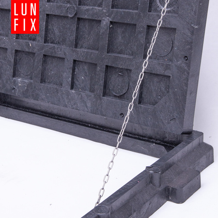 Poklop šachty, víko 60x60 cm, černý