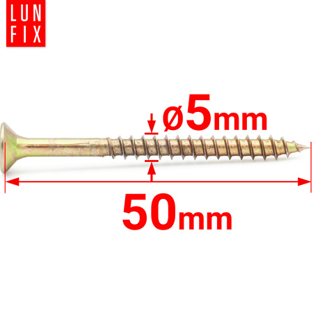 Vrut se zápustnou do dřeva a dřevotřísky 5x50 300ks.