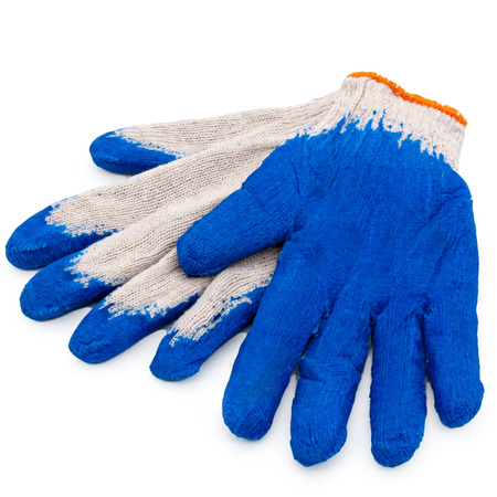 Pracovní rukavice bavlněné povlečené latexem velikost  9-L 1 kus