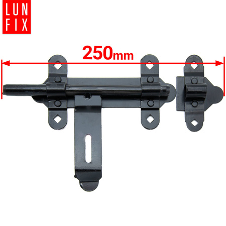Bránová závora 250 mm pro vrata a brány černá ZR2