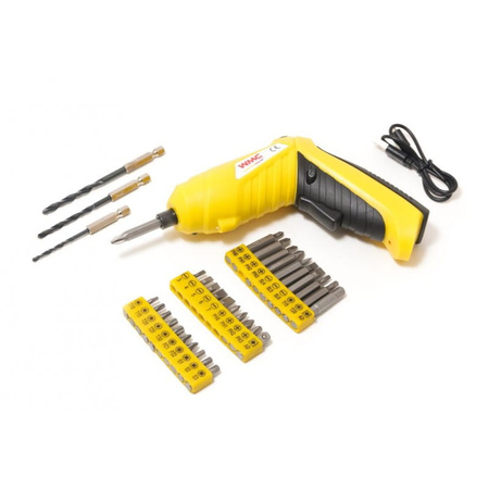 Sada domácích nástrojů AKU šroubovák USB vrtáky bity 110 kusů