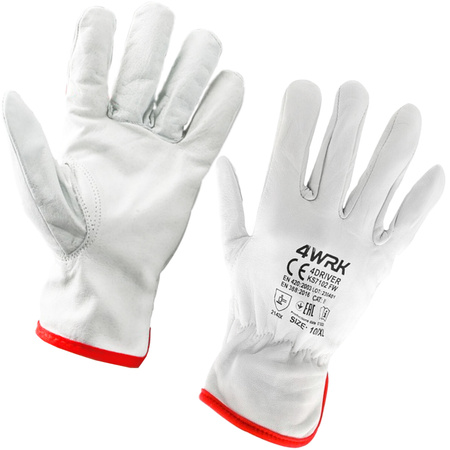 Pracovní rukavice  kožené  vel. 10 XL bílé 1 pár