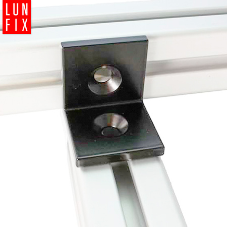 Černý montážní úhelník 50x50x35x2 1ks.