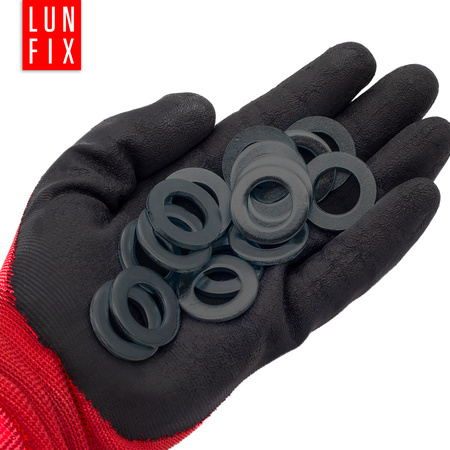 Plochá podložka M6 černý pozink DIN125 10ks.