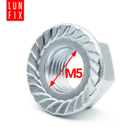 Ozubená matice M5 DIN 6923 pozinkovaná 1kg