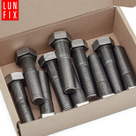 Metrický šroub M20x60 DIN 931 třída 5.8 černý 1kg