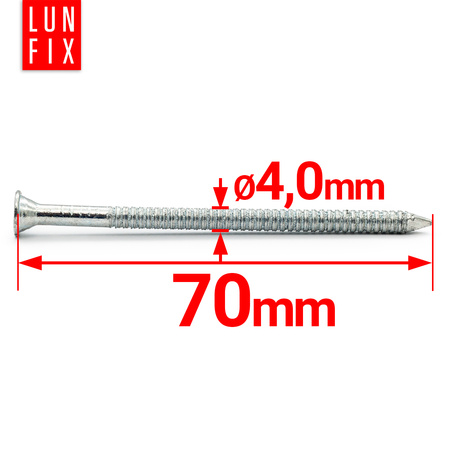 Konvexní hřebíky 4x70 mm pozinkované 5kg