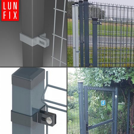 Příchytka plotového panelu koncová 50x50mm šedá