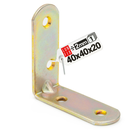 Nábytkový úhelník 40x40x20x2 KR4 1ks.