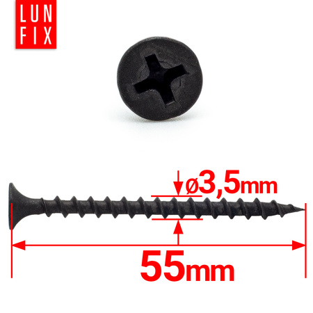 Vruty do sádrokartonu 3,5x55 do dřeva 1kg