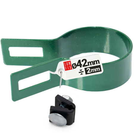 Příchytka plotového panelu koncová fi42 mm zelená