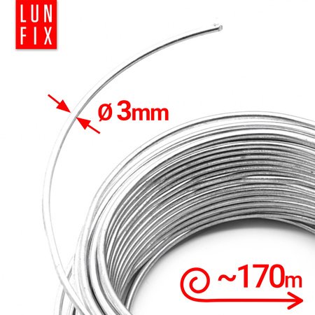 Napínací drát na pletivo pozinkovaný 3mm 170 m