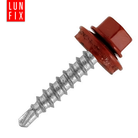 Samořezný vrut do plechu 4,8x25 cihlový RAL 8004 250ks.