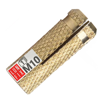 Mosazné rozpěrné kotevní pouzdro M10 1 ks.