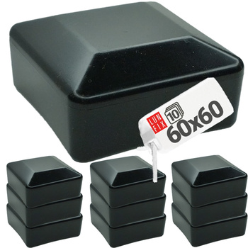 Čepička PVC na sloupek 60x60 mm černá 10ks.