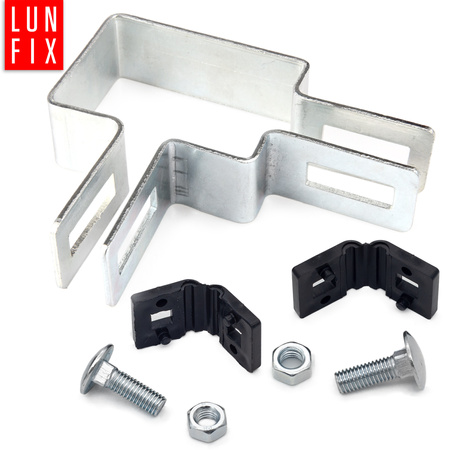 Příchytka plotového panelu rohová 40x60mm stříbrná