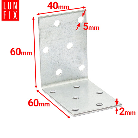 Montážní úhelník 60x60x40x2 KM7 1ks.