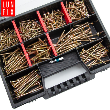 Sada montážních šroubů do dřeva 325ks + koncovka PZ1