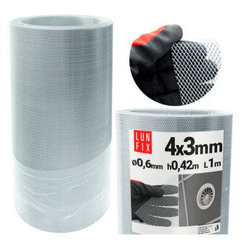 Tahokov z ocelového plechu  0,6mm pozinkovaný oko 4x3mm výška 420cm délka 1m