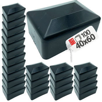 Čepička PVC na sloupek 40x60 mm černá 100ks.