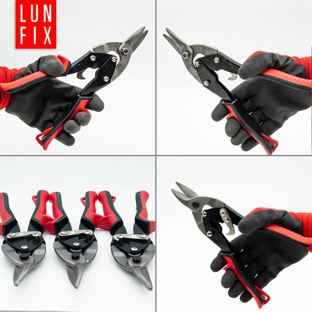 Nůžky na kov a plech 250mm levé pravé rovné 3ks