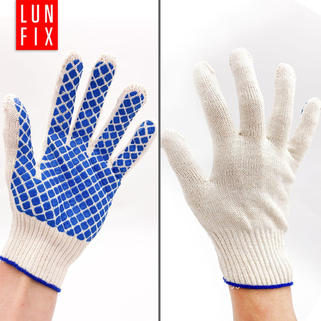 Pracovní rukavice bavlněné povlečené latexem velikost 9-L 1 kus