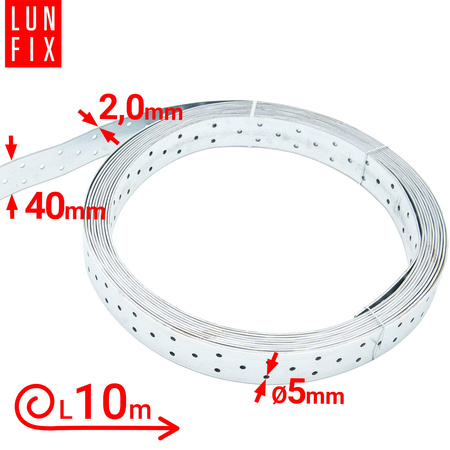 Zavětrovací pás 40x2,0 TM25 upevňovací páska role 10m