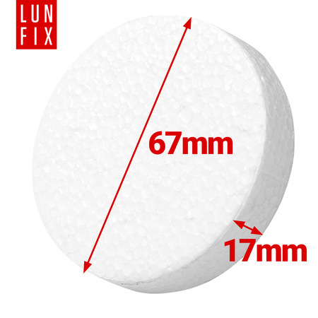 Zátka polystyrenová bíla 67 mm 100ks.