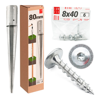 Kotevní pátka kulatá nátlukací 80mm + šrouby