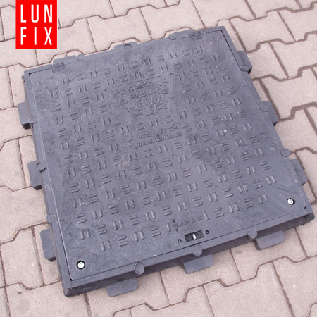 Poklop šachty, víko 60x60 cm, černý