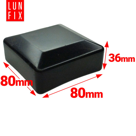 Čepička PVC na sloupek 80x80 mm černá 1ks.