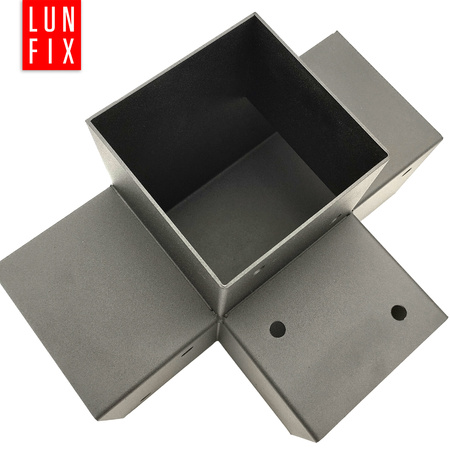 Spojka trámů X 90x90mm čtvercová podpora na hranoly 4 konci