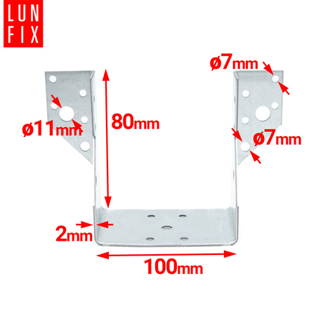 Závěs trámu 100x80 mm spojovací botka
