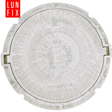 Poklop šachty,víko, DN 600 mm, 60 cm, šedý A15 1,5 t