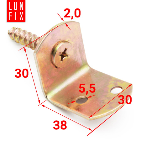 Pergolový úhelník 30x38x30mm spojka 10ks.