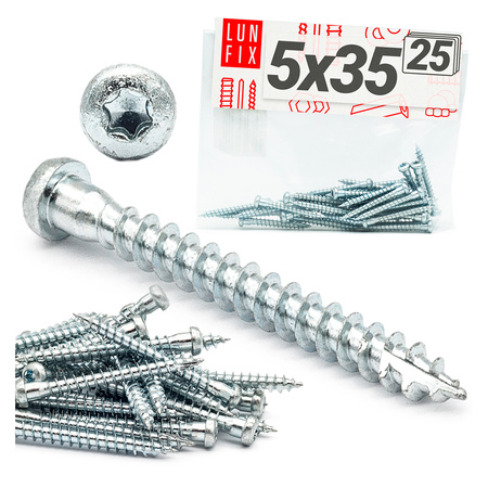 Tesařské vruty ANCHOR pro tesařské spoje 5x35 25ks.