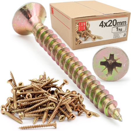 Vrut se zápustnou do dřeva a dřevotřísky 4x20 1kg