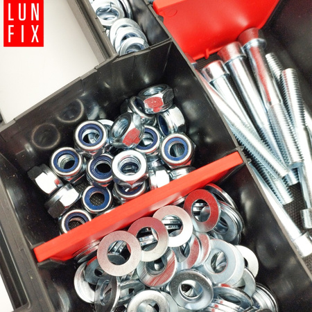 Sada válcových šroubů, matic a podložek M10 390 kusů