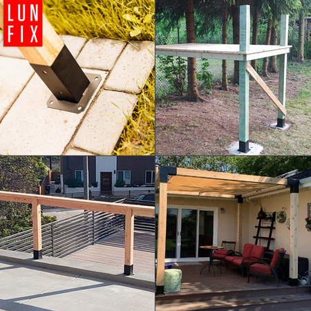 Černá patka 12x12 cm + šrouby