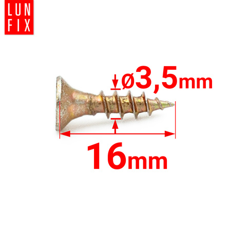 Vrut se zápustnou do dřeva a dřevotřísky 3,5x16 2000ks.
