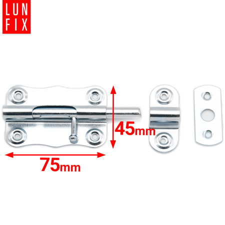 Skříňová zástrčka pozinkovaná 75x40 mm 1ks.