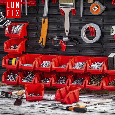 Kontejnery na nářadí červené 160x98x70 24ks.