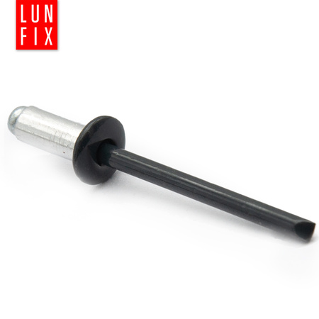 Nýt trhací 4x10mm hliník/ocel se zapuštěnou hlavou 100ks černý RAL9005