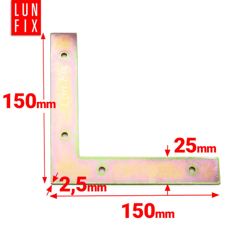 Montážní úhelník 150x150x25x2,5 NA1 1 ks.