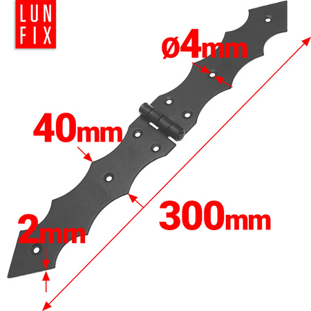 Dekorativní závěs 300x40x2