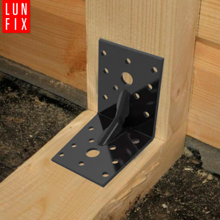 Úhelník s prolisem černý 70x70x55x2 1ks.