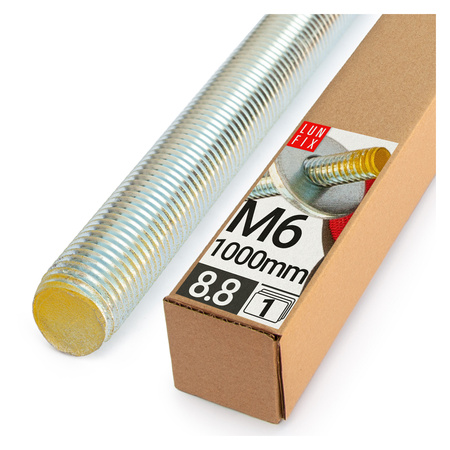 Závitová tyč M6 pozinkovaná 1000 mm 8.8 1 ks.